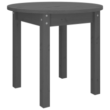 vidaXL szürke tömör fenyőfa dohányzóasztal Ø 45 x 40 cm (822334) bútor