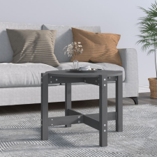 vidaXL szürke tömör fenyőfa dohányzóasztal Ø 62,5 x 45 cm bútor