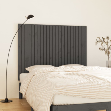 vidaXL szürke tömör fenyőfa fali fejtámla 146,5x3x110 cm ágy és ágykellék