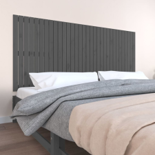 vidaXL szürke tömör fenyőfa fali fejtámla 204 x 3 x 90 cm ágy és ágykellék