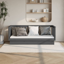 vidaXL szürke tömör fenyőfa kanapéágy 75 x 190 cm ágy és ágykellék
