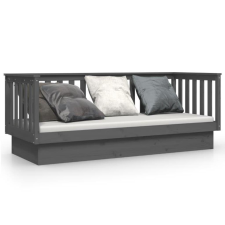 vidaXL szürke tömör fenyőfa kanapéágy 90 x 190 cm (821581) ágy és ágykellék