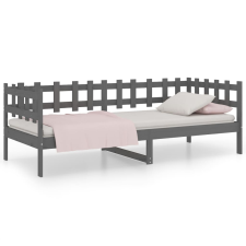 vidaXL szürke tömör fenyőfa kanapéágy 90 x 200 cm (820758) ágy és ágykellék