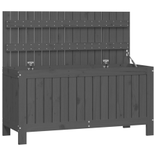 vidaXL szürke tömör fenyőfa kerti tárolóláda 115x49x60 cm (823838) kerti tárolás