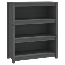 vidaXL szürke tömör fenyőfa könyvszekrény 80x35x97 cm (821681) bútor