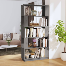 vidaXL szürke tömör fenyőfa könyvszekrény/térelválasztó 80x25x163,5 cm bútor