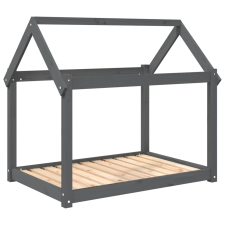 vidaXL szürke tömör fenyőfa kutyaágy 101x70x90 cm (822214) szállítóbox, fekhely kutyáknak