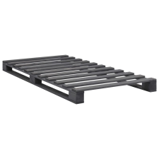 vidaXL szürke tömör fenyőfa raklap ágykeret 90 x 200 cm (285248) ágy és ágykellék
