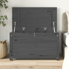 vidaXL szürke tömör fenyőfa tárolóláda 80x40x45,5 cm bútor