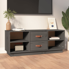 vidaXL Szürke tömör fenyőfa TV-szekrény 100x34x40 cm bútor