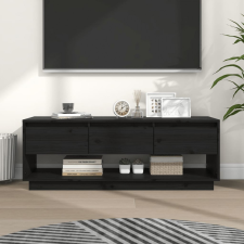vidaXL szürke tömör fenyőfa TV-szekrény 110,5 x 34 x 40 cm bútor