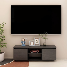 vidaXL szürke tömör fenyőfa TV-szekrény 110 x 30 x 40 cm bútor