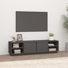 vidaXL szürke tömör fenyőfa TV-szekrény 156 x 40 x 40 cm bútor