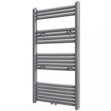 vidaXL Szürke törölközőszárító radiátor központi fűtéssel egyenes 600x1160 mm fűtőtest, radiátor