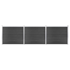 vidaXL szürke WPC kerítéspanelszett 526 x 146 cm építőanyag