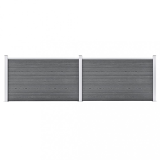 vidaXL Szürke WPC kerti kerítés 353 x 106 cm kerti bútor