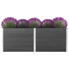 vidaXL szürke WPC kerti virágtartó 250 x 100 x 54 cm kerti dekoráció
