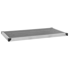 vidaXL szürke WPC rozsdamentes acél kültéri zuhanytálca 110 x 62 cm fürdőszoba kiegészítő