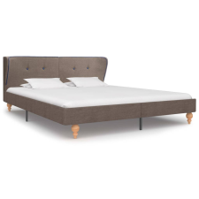 vidaXL szürkésbarna szövetkárpitozású ágykeret 160 x 200 cm ágy és ágykellék