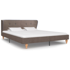 vidaXL szürkésbarna szövetkárpitozású ágykeret 180 x 200 cm ágy és ágykellék