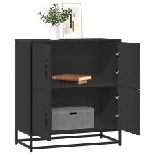 vidaXL Tálalószekrény Fekete 68x35x76 cm Engineered Wood bútor