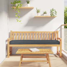 vidaXL tálcás párnák padhoz 2 db Antracit 200x40x8 cm Oxford anyag kerti bútor