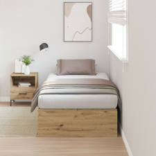 vidaXL Tároló Ágykeret Artisan tölgy 80x200 cm ágy és ágykellék