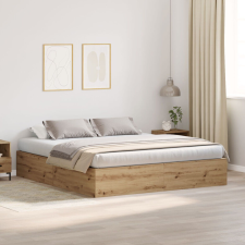 vidaXL Tároló Ágykeret Artisztikus Tölgy 180x200 cm ágy és ágykellék