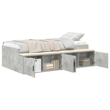 vidaXL Tároló Ágykeret Betongrey 90 x 200 cm (3335192) ágy és ágykellék