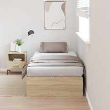 vidaXL Tároló Ágykeret Sonoma Tölgy 80x200 cm ágy és ágykellék