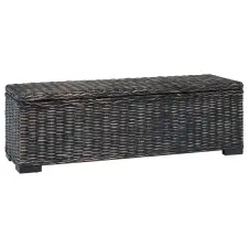 vidaXL Tároló Doboz tárolóval Fekete 110 x 35 x 45 cm bútor