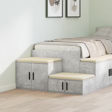 vidaXL Tároló Szekrény Betonszürke 108x41x40 cm Mérnöki Fa bútor