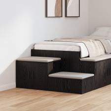 vidaXL Tároló Szekrény Fekete 127x41x40 cm Műanyagból bútor