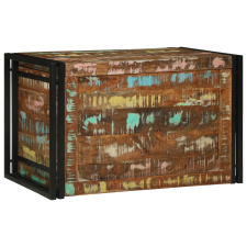 vidaXL Tárolódoboz Többszínű 80x50x50 cm Szilárd Fa Újrahasznosított bútor