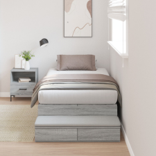 vidaXL tárolós ágykeret szürke sonoma 80x200 cm ágy és ágykellék
