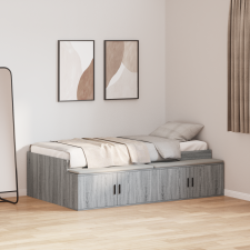 vidaXL tárolós ágykeret szürke sonoma 90x200 cm ágy és ágykellék