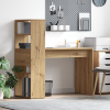 vidaXL tárolós íróasztal Művészi tölgy 113x54x120 cm Mérnöki fa