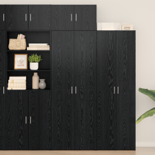 vidaXL tárolószekrény Fekete tölgy 70x42.5x225 cm Mérnöki Fa bútor