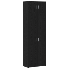 vidaXL tárolószekrény Fekete tölgy 70x42.5x225 cm Mérnöki Fa (3365634) bútor