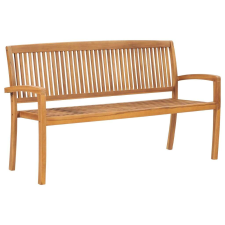 vidaXL Teakfa Kerti Pad - 159 cm - Párnával kerti bútor