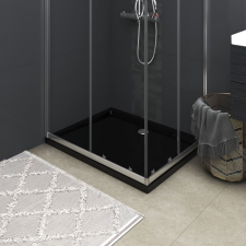 vidaXL téglalap alakú fekete ABS zuhanytálca 80 x 100 cm kád, zuhanykabin