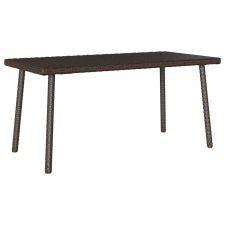 vidaXL téglalap barna polyrattan kerti dohányzóasztal 80x40x37cm kerti bútor
