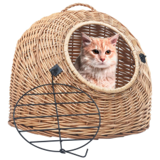 vidaXL Természetes fűzfa macskaszállító kosár 45 x 35 x 35 cm szállítóbox, fekhely macskáknak