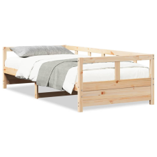 vidaXL természetes színű tömör fenyőfa kanapéágy 90 x 190 cm ágy és ágykellék