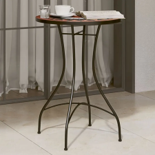 vidaXL terrakotta/fehér kerámia mozaikmintás bisztróasztal Ø50x70 cm kerti bútor