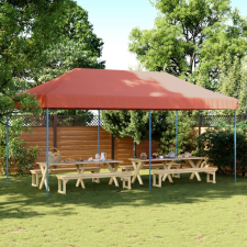 vidaXL terrakotta összecsukható felugró rendezvénysátor 580x292x315 cm kerti bútor