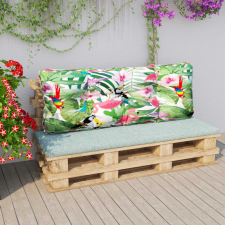 vidaXL többszínű szövet raklapkanapé párna 120 x 40 x 12 cm kerti bútor