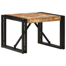vidaXL többszínű tömör újrahasznosított fa dohányzóasztal 50x50x35 cm bútor