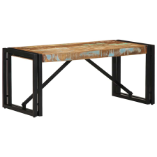 vidaXL többszínű tömör újrahasznosított fa dohányzóasztal 80x40x35 cm bútor
