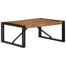 vidaXL többszínű tömör újrahasznosított fa dohányzóasztal 80x80x35 cm bútor